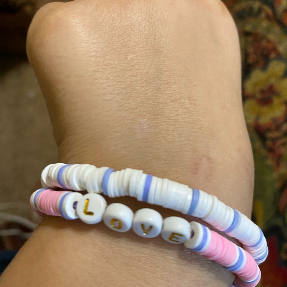Clay bead bracelet bundle